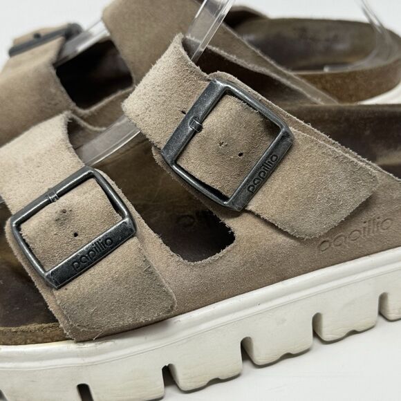 Birkenstock Papillio Arizona Sandals Womens 7 EU 38 Narrow Brown Platform Shoes - Picture 5 of 16